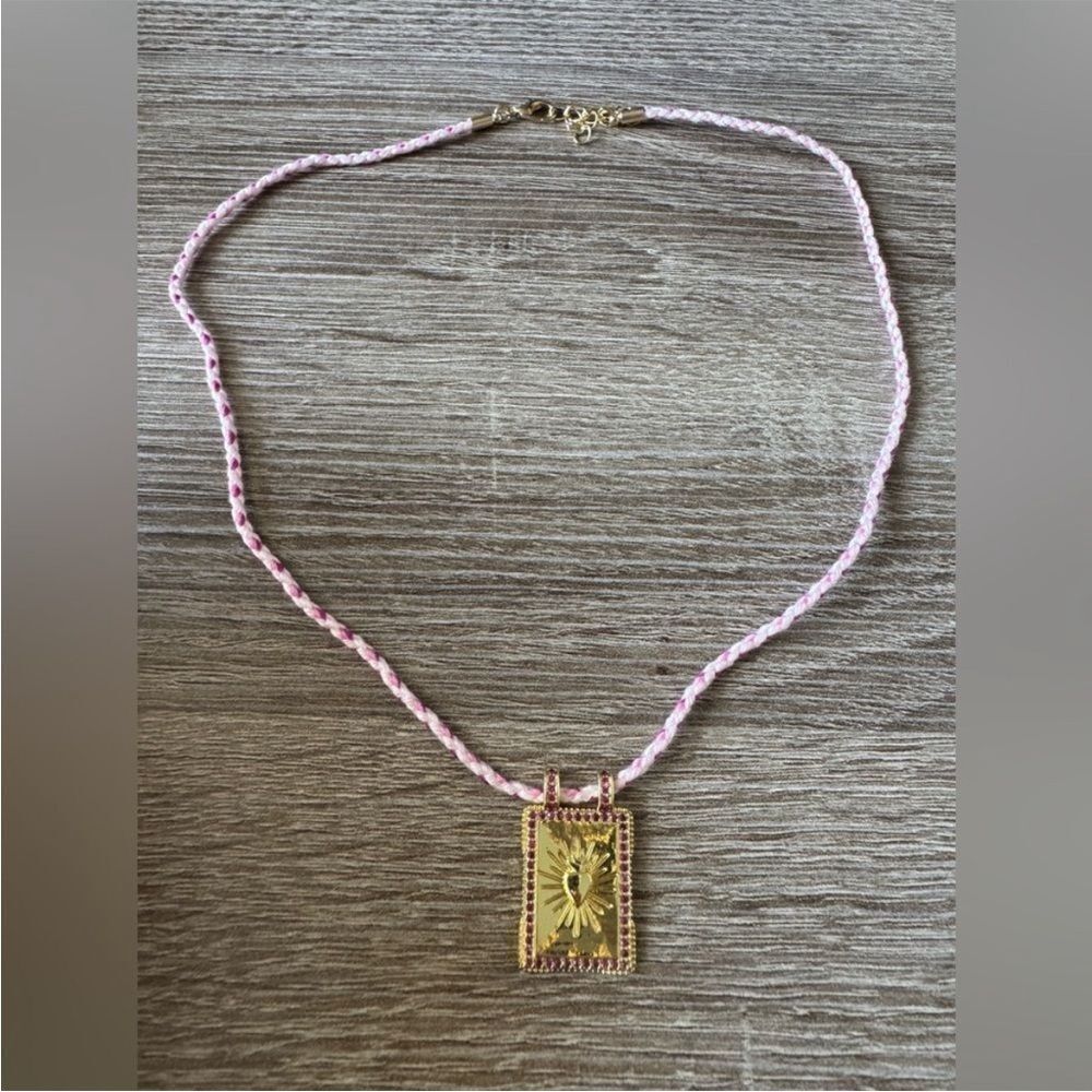 Pink Pendant Necklace N1077 - Picture 3 of 4